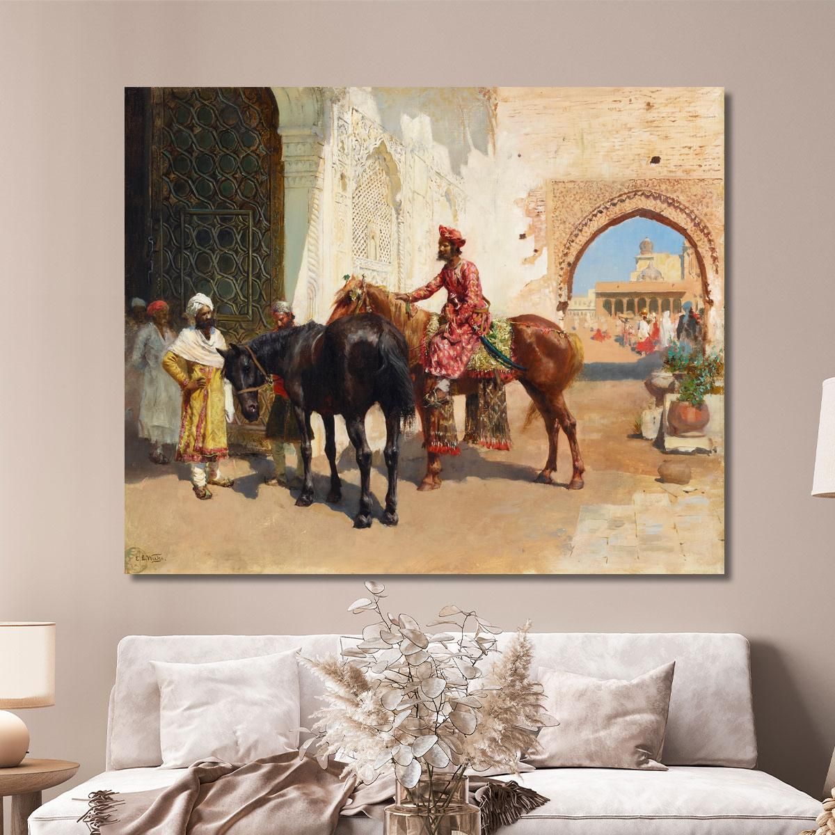 Venditore Di Cavalli Persiani Bombay Edwin Lord Weeks elw29 quadro stampa su tela