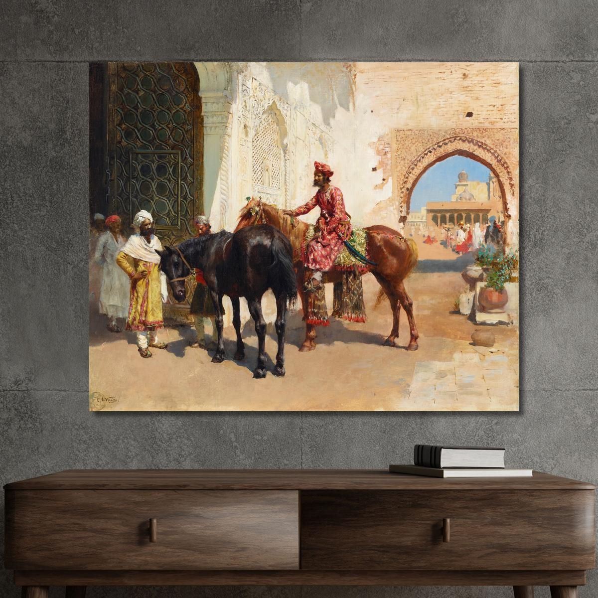 Venditore Di Cavalli Persiani Bombay Edwin Lord Weeks elw29 quadro stampa su tela