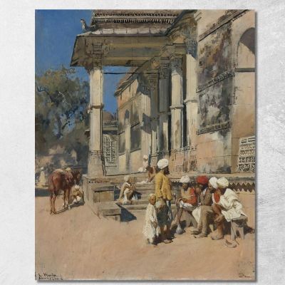 Portico Di Una Moschea Ahmedabad Edwin Lord Weeks elw31 quadro stampa su tela