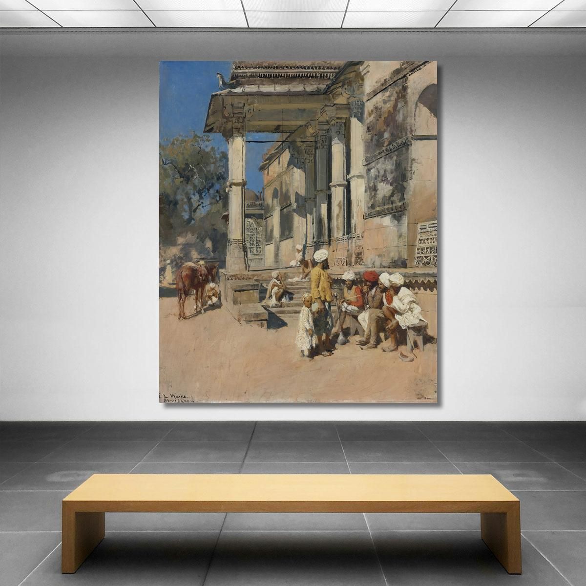 Portico Di Una Moschea Ahmedabad Edwin Lord Weeks elw31 quadro stampa su tela