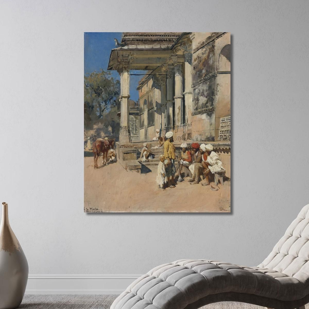 Portico Di Una Moschea Ahmedabad Edwin Lord Weeks elw31 quadro stampa su tela