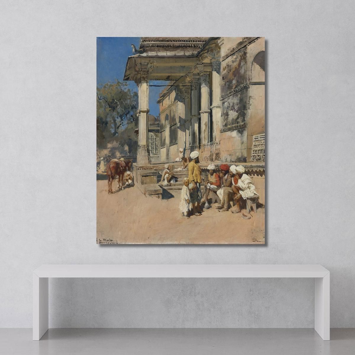 Portico Di Una Moschea Ahmedabad Edwin Lord Weeks elw31 quadro stampa su tela