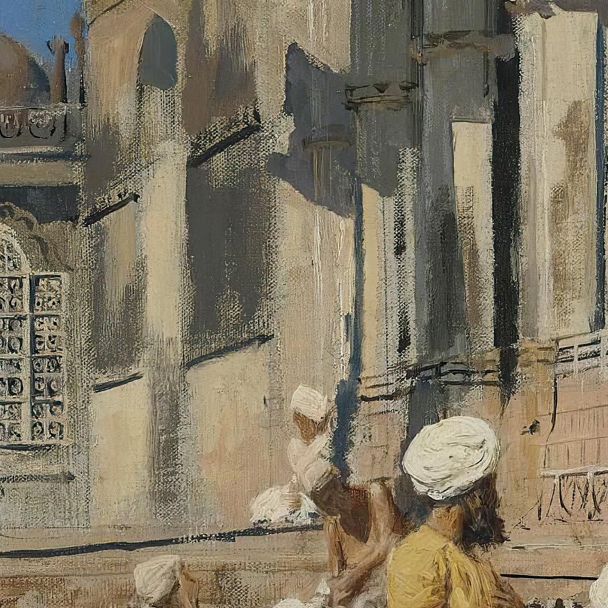 Portico Di Una Moschea Ahmedabad Edwin Lord Weeks elw31 quadro stampa su tela