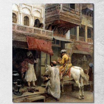 Scena Di Strada In India Edwin Lord Weeks elw34 quadro stampa su tela