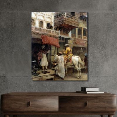 Escena Callejera En La India Edwin Lord Weeks, elw34 cuadro en lienzo