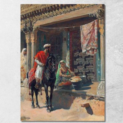 Venditore Ambulante Ahmedabad Edwin Lord Weeks elw35 quadro stampa su tela