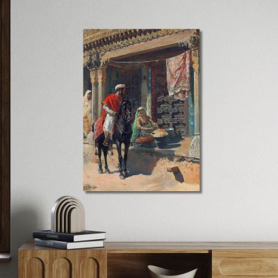 Vendedor Ambulante En Ahmedabad Edwin Lord Weeks, elw35 cuadro en lienzo