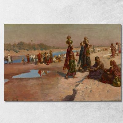 Portatori D'Acqua Del Gange Edwin Lord Weeks elw44 quadro stampa su tela