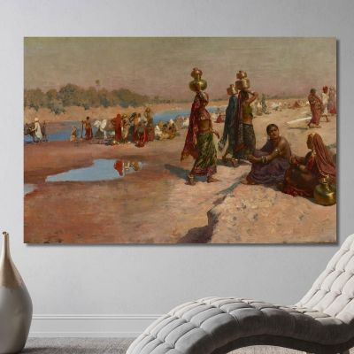 Portatori D'Acqua Del Gange Edwin Lord Weeks elw44 quadro stampa su tela