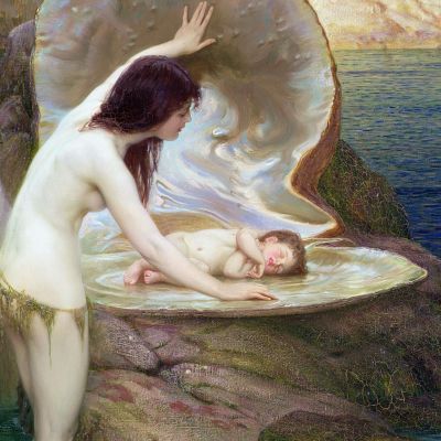 Un Bambino D'Acqua Herbert James Draper hjd2 quadro stampa su tela