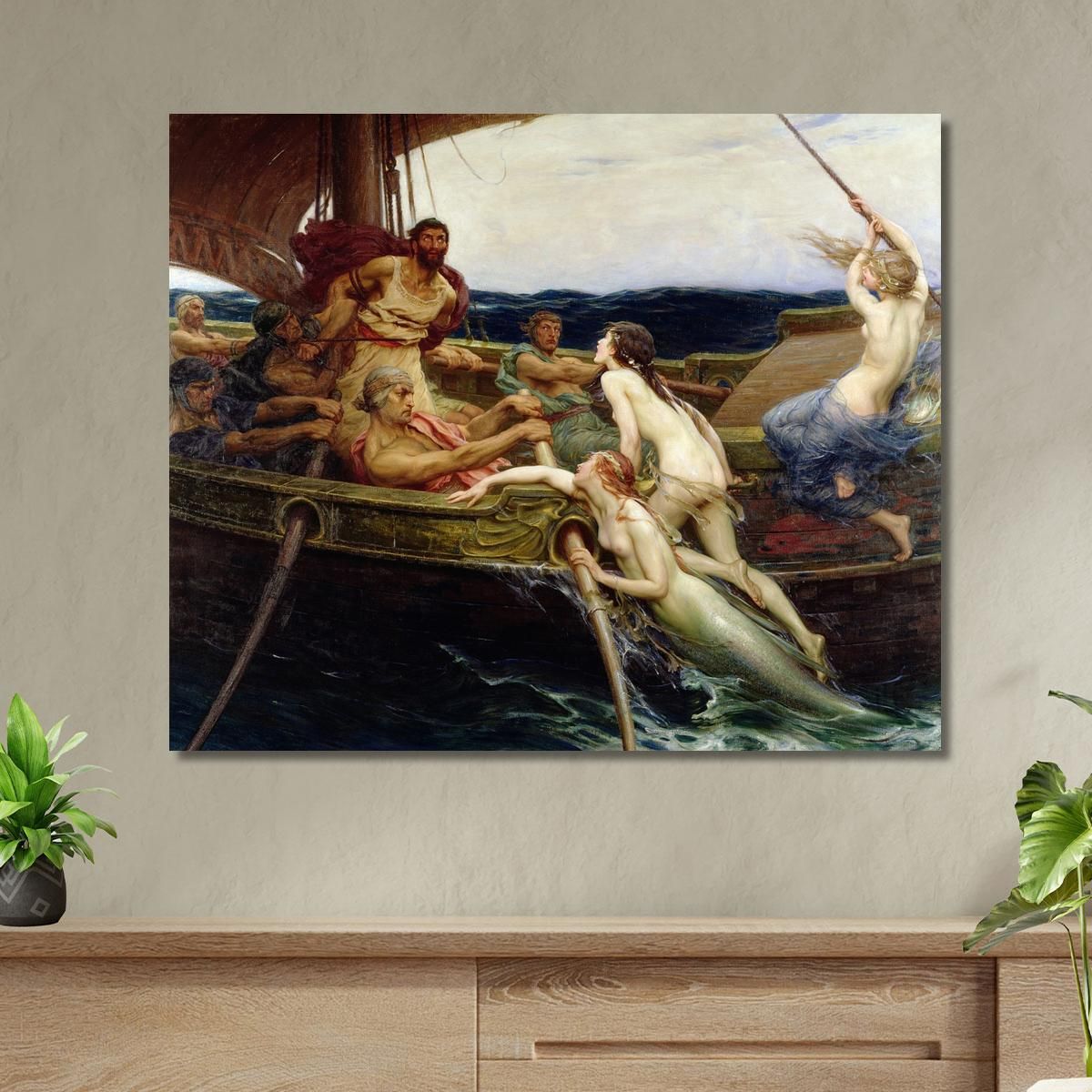 Ulisse E Le Sirene Herbert James Draper hjd19 quadro stampa su tela