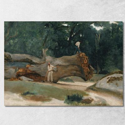 Taglialegna Jean-Baptiste-Camille Corot jbc28 quadro stampa su tela