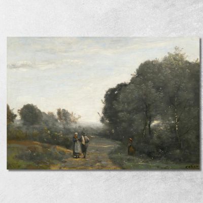 Chaville Mattina Di Primavera Jean-Baptiste-Camille Corot jbc35 quadro stampa su tela