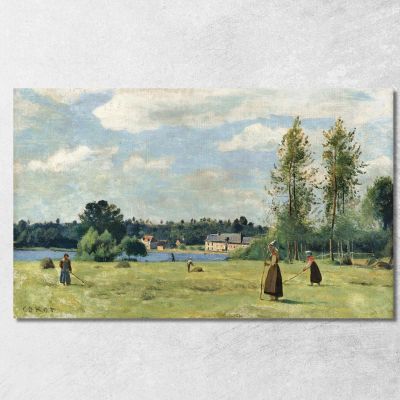 Voltafieno A Ville D'Avray Jean-Baptiste-Camille Corot jbc56 quadro stampa su tela