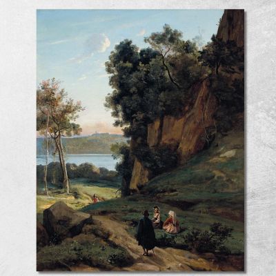 Italiano D'Albano Jean-Baptiste-Camille Corot jbc89 quadro stampa su tela