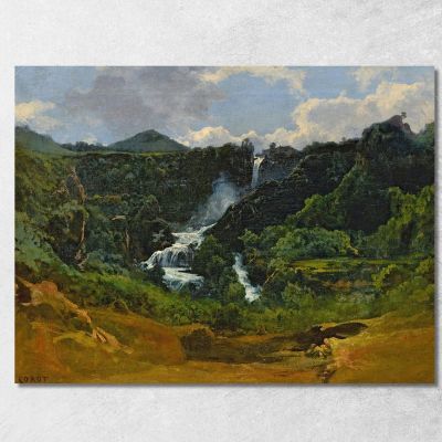 Alla Cascata De Terni Jean-Baptiste-Camille Corot jbc93 quadro stampa su tela