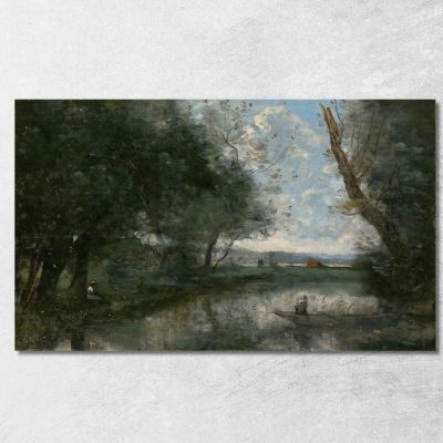 Paesaggio Jean-Baptiste-Camille Corot jbc112 quadro stampa su tela
