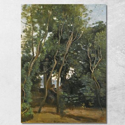 Mattina Sotto Gli Alberi Jean-Baptiste-Camille Corot jbc126 quadro stampa su tela