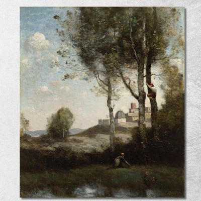 Scout Toscani Jean-Baptiste-Camille Corot jbc141 quadro stampa su tela