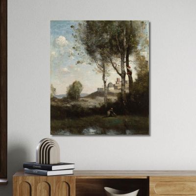 Les Dénicheurs Toscans Jean-Baptiste-Camille Corot, jbc141 tableau impression sur toile