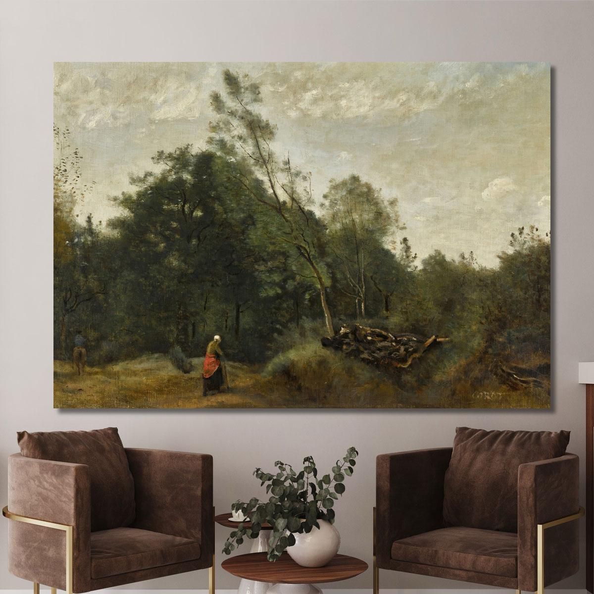Ai Margini Del Bosco&nbsp;Nel Limosino Jean-Baptiste-Camille Corot jbc151 quadro stampa su tela