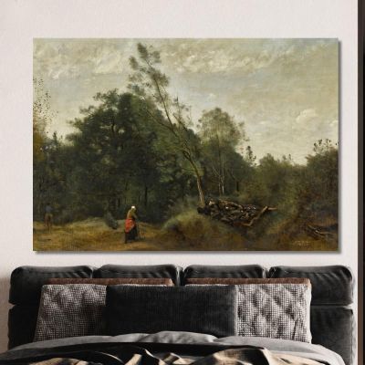 Ai Margini Del Bosco&nbsp;Nel Limosino Jean-Baptiste-Camille Corot jbc151 quadro stampa su tela