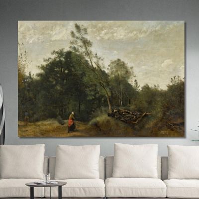 Ai Margini Del Bosco&nbsp;Nel Limosino Jean-Baptiste-Camille Corot jbc151 quadro stampa su tela