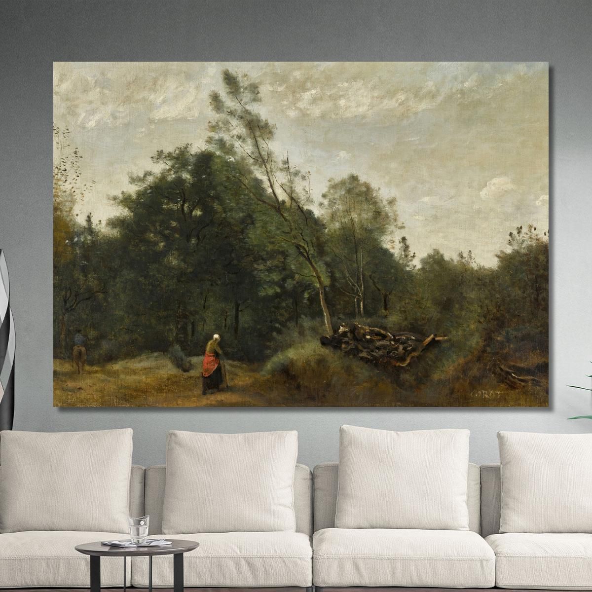 Ai Margini Del Bosco&nbsp;Nel Limosino Jean-Baptiste-Camille Corot jbc151 quadro stampa su tela