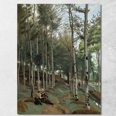 Paesaggio Bretone Jean-Baptiste-Camille Corot jbc192 quadro stampa su tela