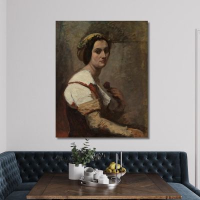 Sibylle Jean-Baptiste-Camille Corot, jbc225 drucken auf leinwand