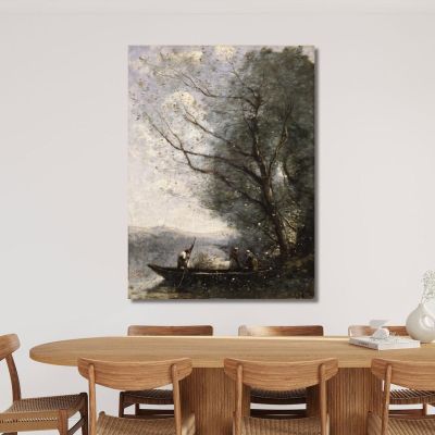 Il Traghettatore Jean-Baptiste-Camille Corot, jbc249 quadro stampa su tela