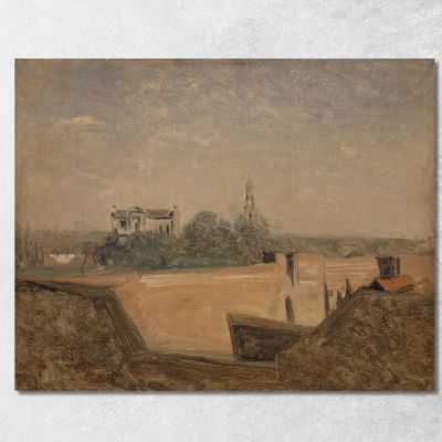 I Bastioni Di Arras Jean-Baptiste-Camille Corot jbc262 quadro stampa su tela