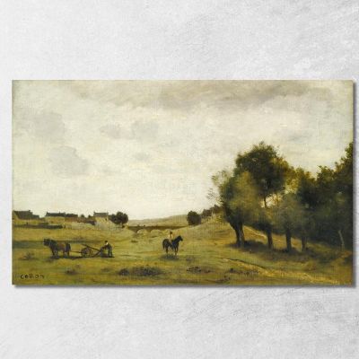 Visualizza Vicino A Epernon Jean-Baptiste-Camille Corot jbc289 quadro stampa su tela