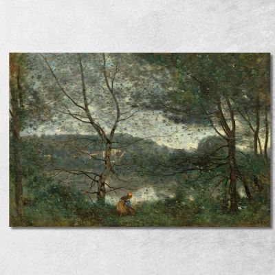 Ville-D'Avray 2 Jean-Baptiste-Camille Corot jbc300 quadro stampa su tela