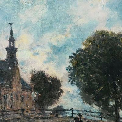 Lo Spui All'Aia Johan Barthold Jongkind jbj41 quadro stampa su tela