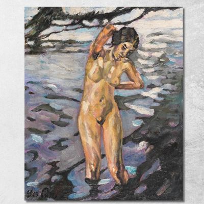 Fare Il Bagno In Piedi Nudo Femminile Leo Putz lpz5 quadro stampa su tela