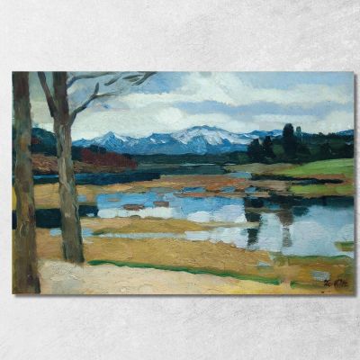 Kampenwand Chiemsee 2 Leo Putz lpz27 quadro stampa su tela