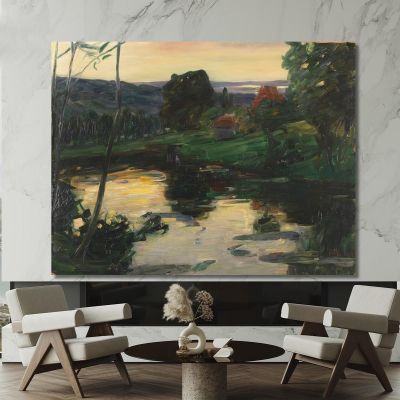Paesaggio Ai Laghi Di Pasqua Leo Putz, lpz30 quadro stampa su tela