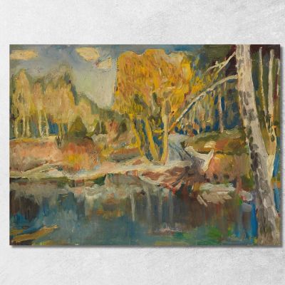 Paesaggio Leo Putz lpz31 quadro stampa su tela