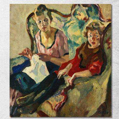 Lisl E Buberl Leo Putz lpz33 quadro stampa su tela