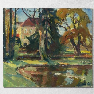 Parco Del Castello Di Fussberg I Guting Leo Putz lpz39 quadro stampa su tela