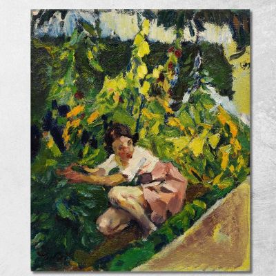 Toni Nell'Aiuola Leo Putz lpz59 quadro stampa su tela