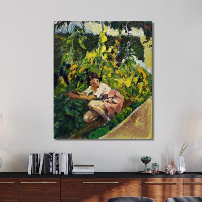 Toni Nell'Aiuola Leo Putz lpz59 quadro stampa su tela