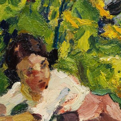 Toni Nell'Aiuola Leo Putz lpz59 quadro stampa su tela