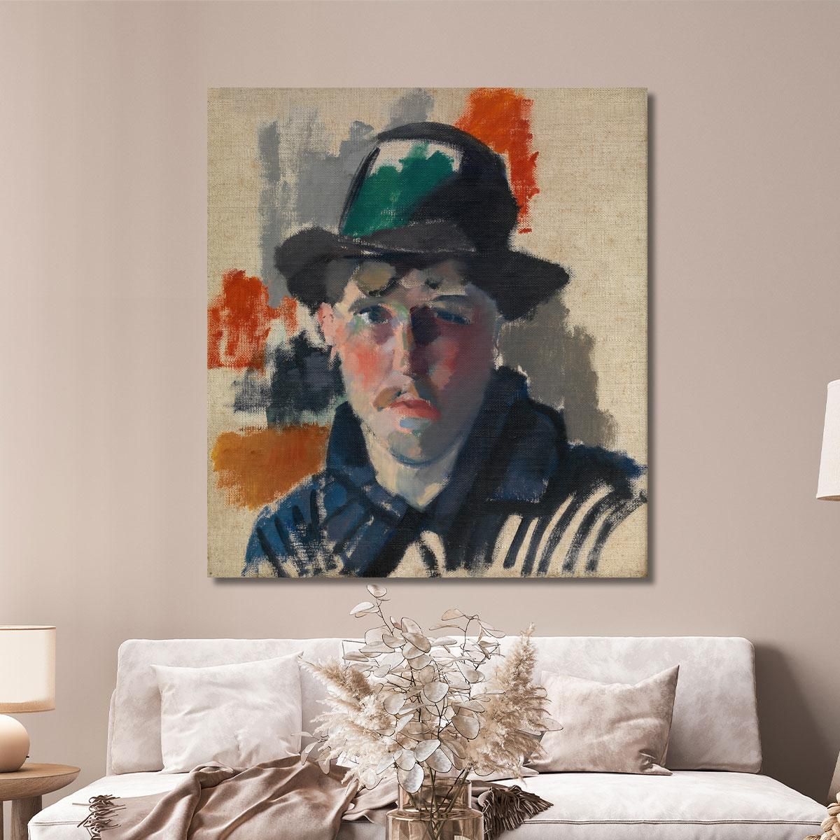 Autoritratto Con Cappello Verde Rik Wouters rwo25 quadro stampa su tela