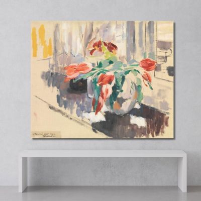 Tulipani Rik Wouters rwo35 quadro stampa su tela