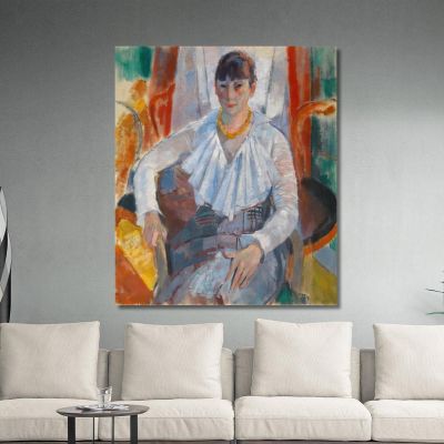 Donna In Bianco Rik Wouters rwo39 quadro stampa su tela