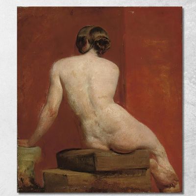 Nudo Femminile Seduto William Etty wet28 quadro stampa su tela