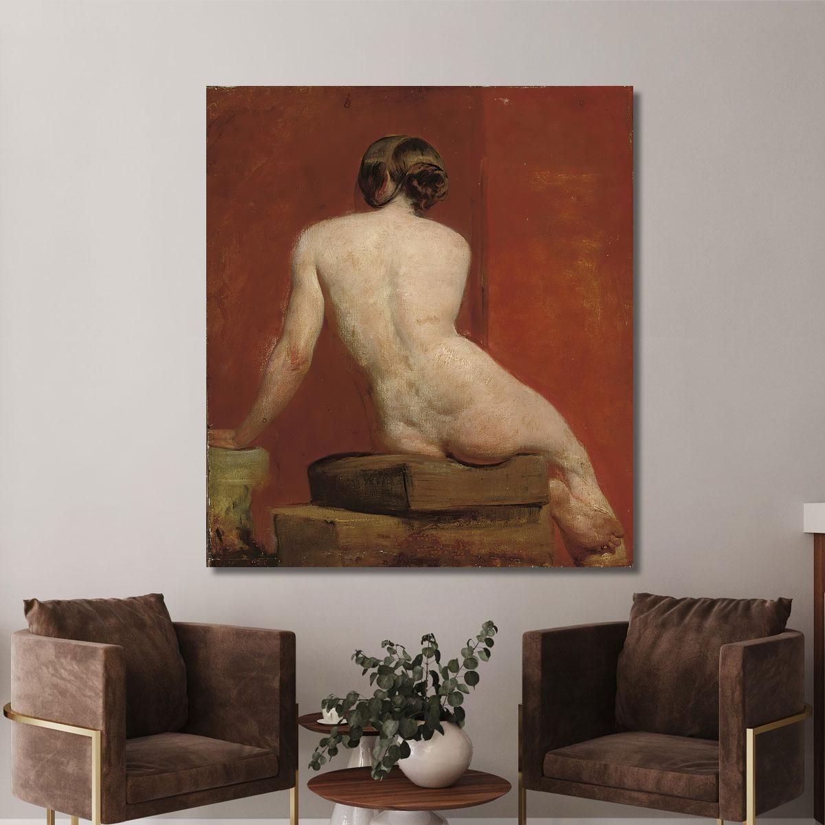 Nudo Femminile Seduto William Etty wet28 quadro stampa su tela