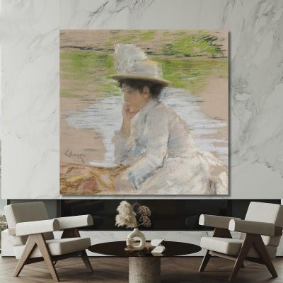 Retrato Sin Título De La Señora Chase William Merritt Chase, wmc107 cuadro en lienzo